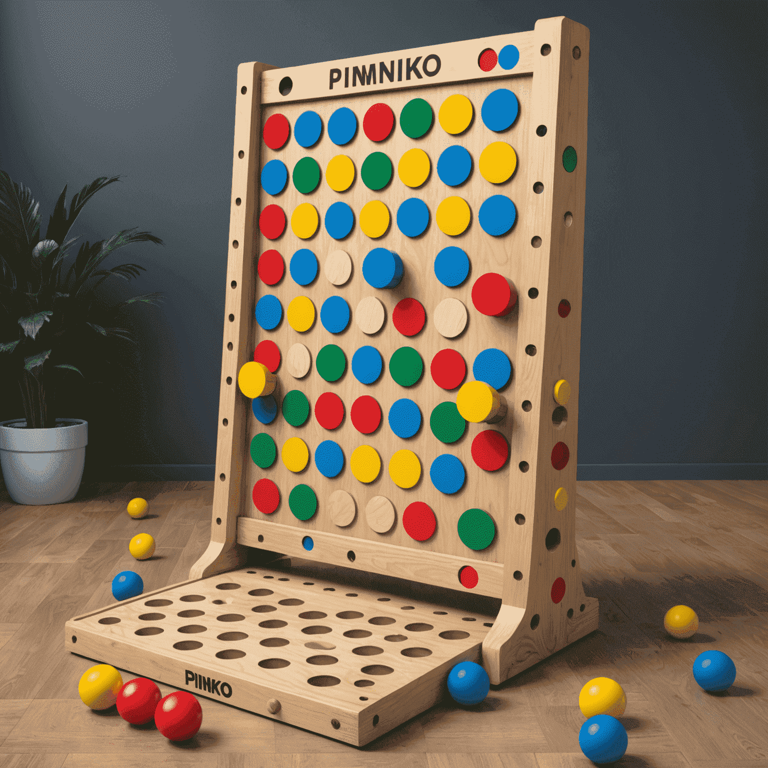 A Plinko board with various movable obstacles, showcasing the Obstacle Course Plinko variation